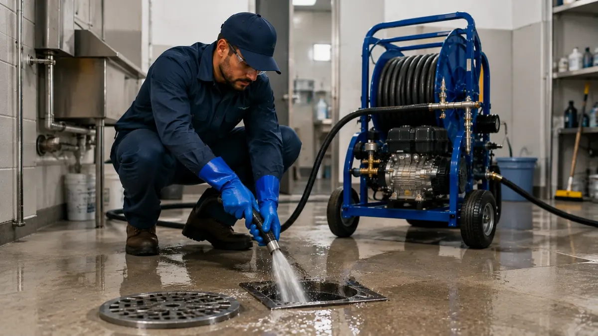 Floor Drain Hydro Jet Cleaning in Arvin