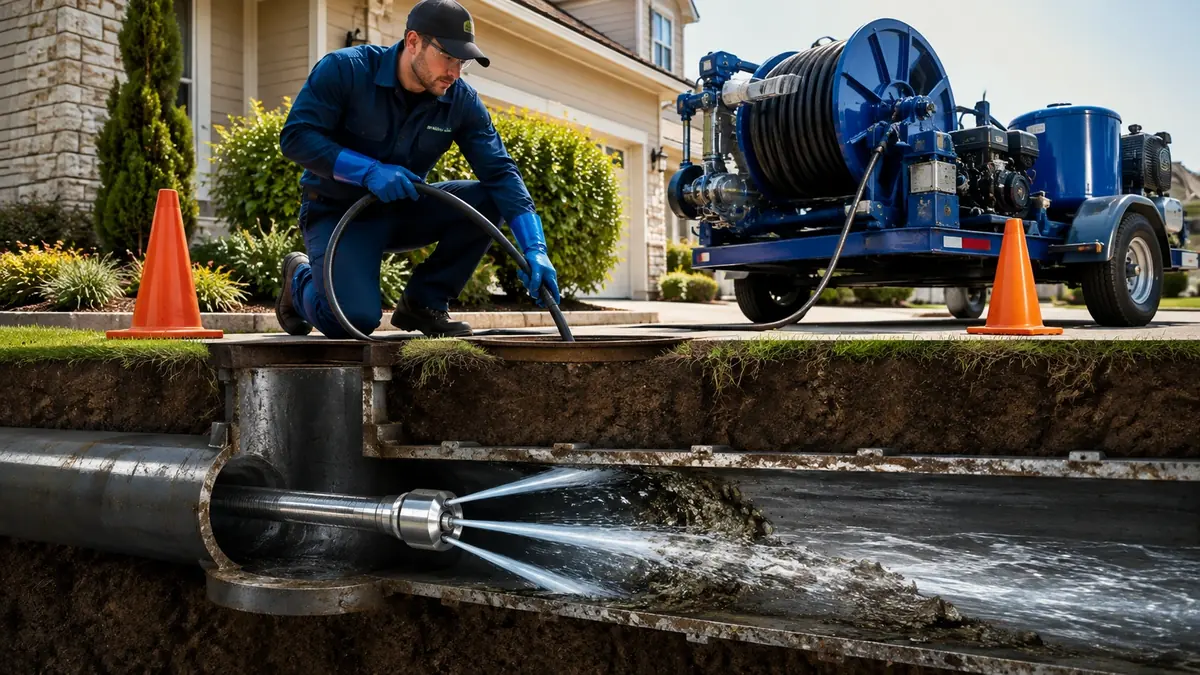 Main Sewer Line Hydro Jet Cleaning in Arvin