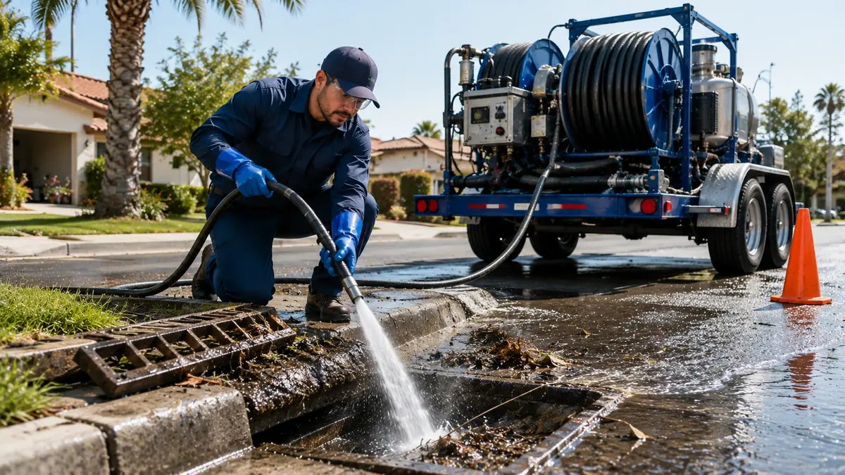 Storm Drain Hydro Jet Cleaning in Arvin